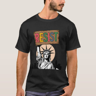T-shirt Résister Statue de la Liberté Rétro Vintage Résist
