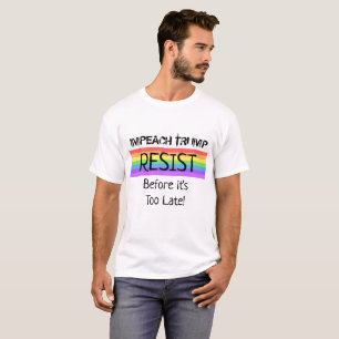 T-shirt Résistez à l'impactation Trump LGBT Rainbow Shirt