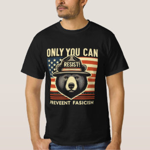 T-shirt Résistez et évitez le graphique audacieux anti-fas