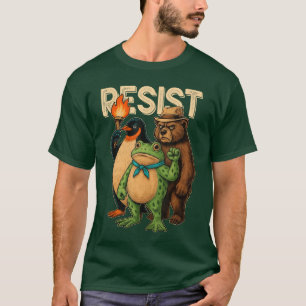 T-shirt Résistez Grenouille Portland Grenouille Protestati