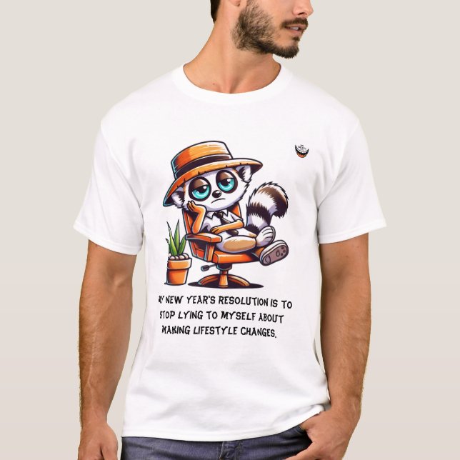 T-shirt Résolution du Nouvel An masculin (Devant)