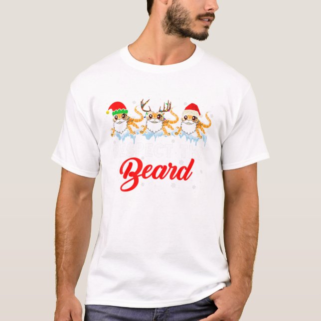 T-shirt Respect The Beard Christmas (Devant)