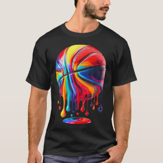 T-shirt Respect The Drip Basketball Ball Hoop Slam Dunk