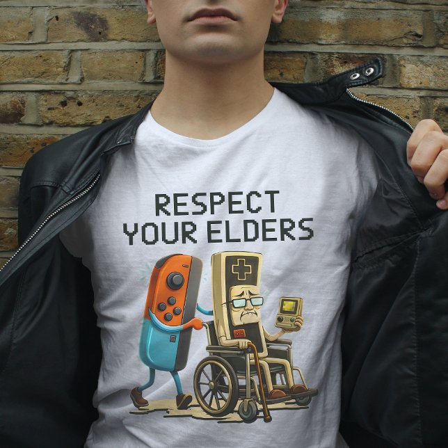 T-shirt Respect Your Elders Gaming Control Retro Funny (Créateur téléchargé)