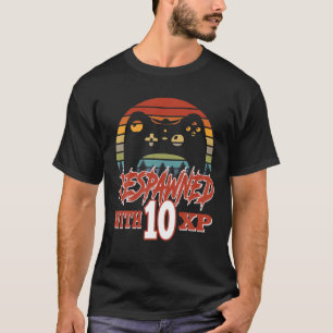 T-shirt Respecté Avec 10 XP Video Gamer 10e anniversaire G