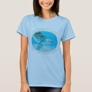 T-shirt Respecter la vie, garder l'océan propre