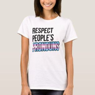 T-shirt Respecter les pronoms des gens - Bandes trans