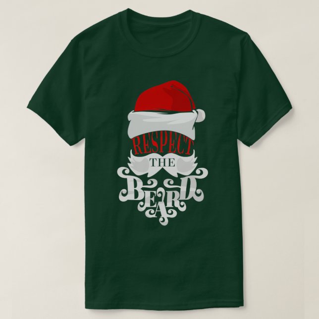 T-shirt Respectez la barbe Noël que je sauverai quand Père (Design devant)