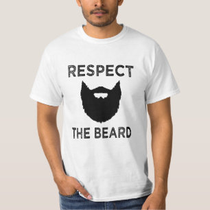 T-shirt Respectez la chemise des hommes drôles de barbe