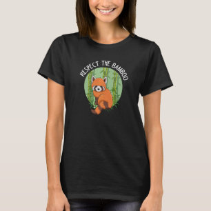 T-shirt Respectez La Citation En Bambou Pour Un Zoo Rouge