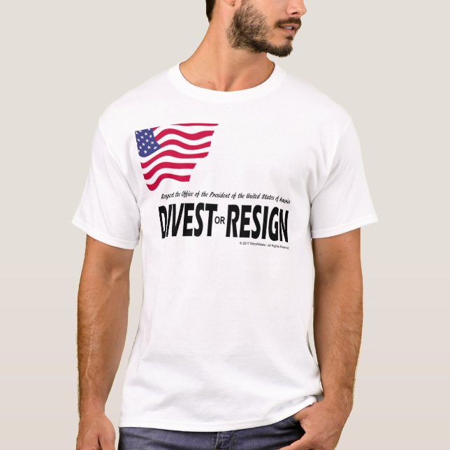 T-shirt Respectez la présidence… privent ou démissionnent (Devant)