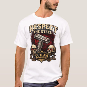 T-shirt Respectez l'Acier – Conception de rasoir à double 