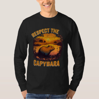 T-shirt Respectez l'animal capybara Capibara rongeur humou