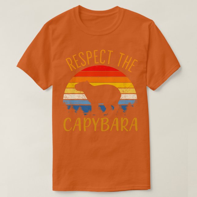 T-shirt Respectez L'Animal Capybara Drôle Capybara Lover (Design devant)
