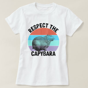 T-shirt Respectez Le Capybara Drôle Rongeur Capybara