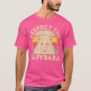 T-shirt Respectez Le Capybara Funny Capybaras Amateurs Pou