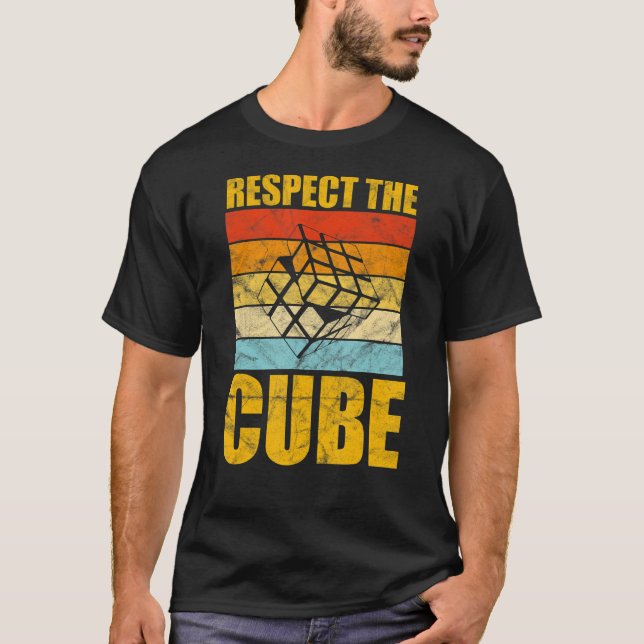 T-shirt Respectez Le Cube Puzzle Vitesse Cubing Jeunesse V (Devant)
