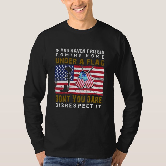 T-shirt Respectez Le Drapeau Américain Fier Les Bottes D'A (Devant)