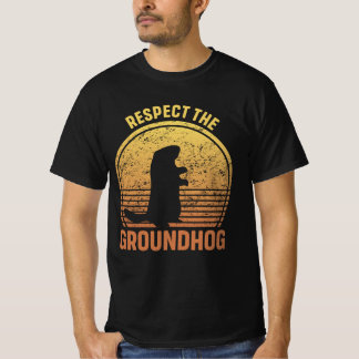 T-shirt Respectez Le Jour De La Marmotte De Fond Drôle