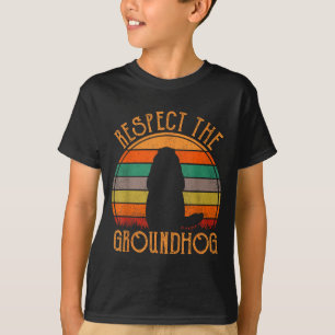 T-shirt Respectez Le Marmotte Rétro Jour De La Marmotte Dr