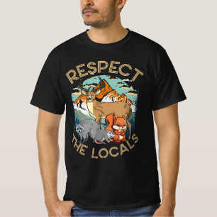 T-shirt Respectez Le Racon Du Cerf Possum Oiseau Locale