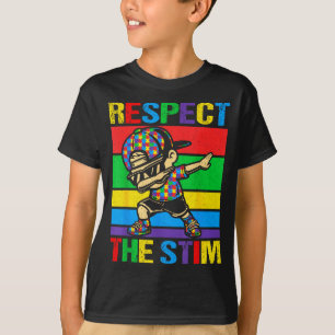 T-shirt Respectez le stim autism awareness dabbing autism