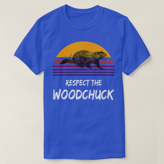 T-shirt Respectez Le Terrain Rétro Du Bois De FondChuckHog (Design devant)