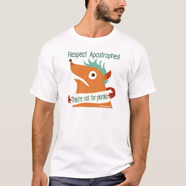 T-shirt Respectez les appostrophes — chemise (Devant)