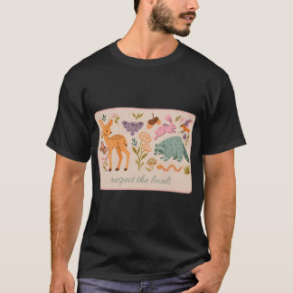 T-shirt Respectez les locaux rétro drôle