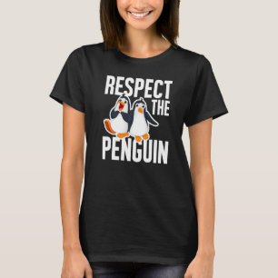 T-shirt Respectez Les Pingouins Animaux De Glace Aquatique