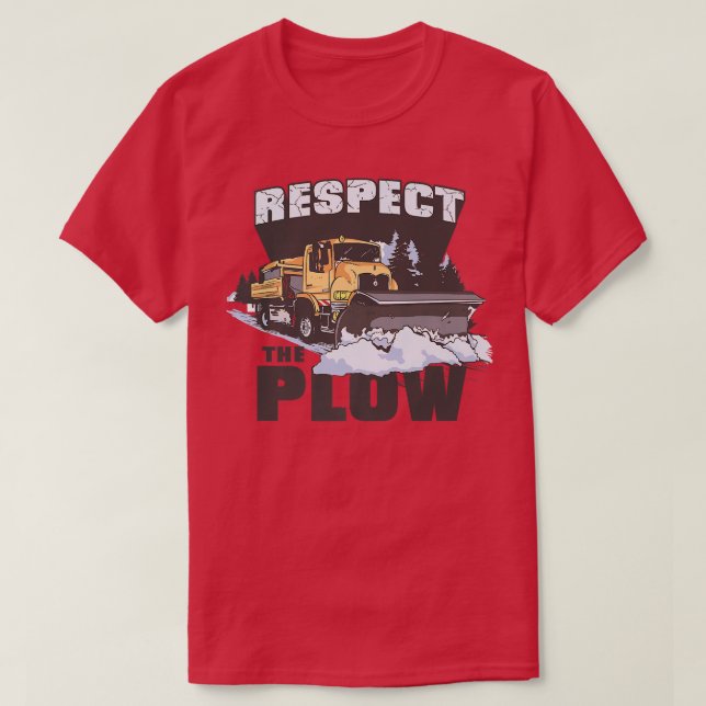 T-shirt Respectez L'Hiver De Neige Plow (Design devant)
