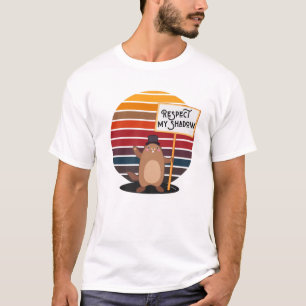 T-shirt Respectez Mon Ombre Chrétien Jour des marmottes Ho