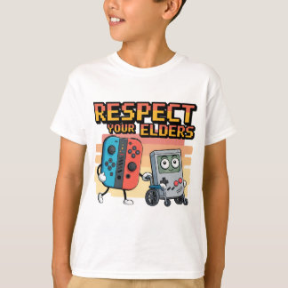 T-shirt Respectez Vos Aînés Contrôle de jeu rétro drôle