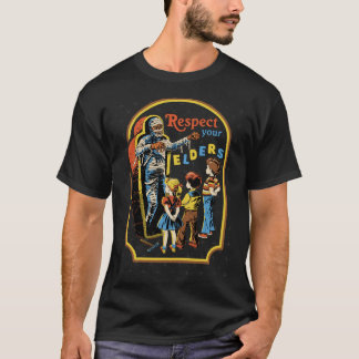 T-shirt Respectez vos aînés drôle rétro