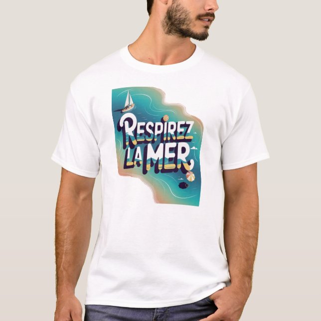 T-shirt Respirey la mer (Devant)