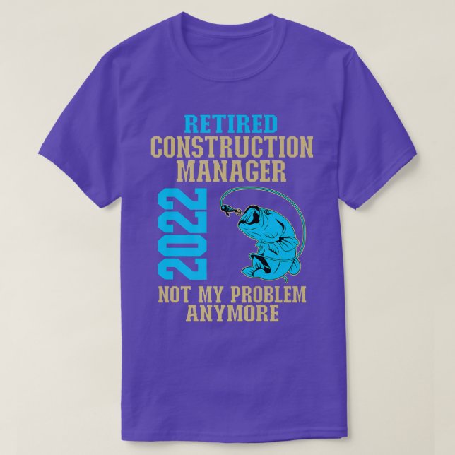 T-shirt Responsable de la construction à la retraite 2022  (Design devant)