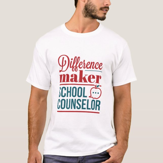 T-shirt Responsable de la différence du conseiller scolair (Devant)