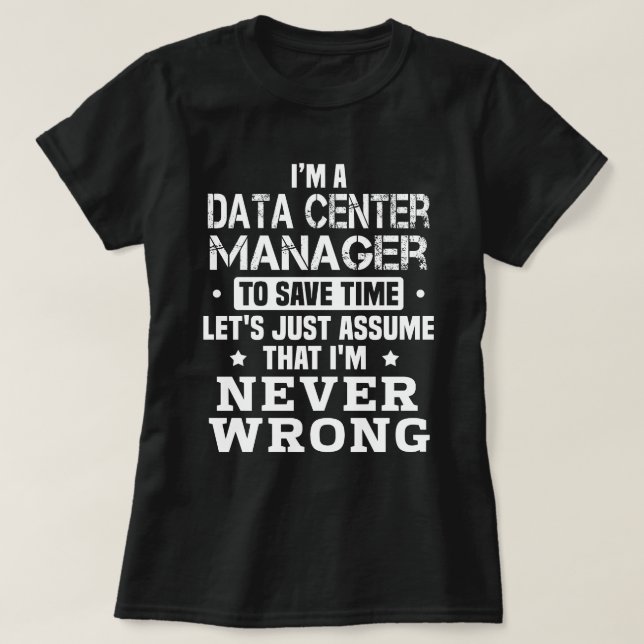 T-shirt Responsable du datacenter (Design devant)
