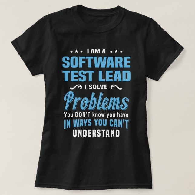 T-shirt Responsable du test logiciel (Design devant)