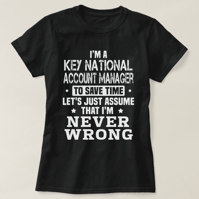 T-shirt Responsable principal des comptes nationaux (Design devant)