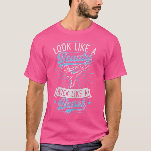 T-shirt Ressemblent À Un Beau Hit Comme Une Bête Karate Ki (Devant)