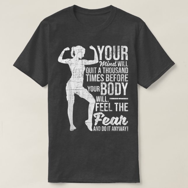 T-shirt Ressentez La Peur Et Le Faire Mineur Motivation Co (Design devant)