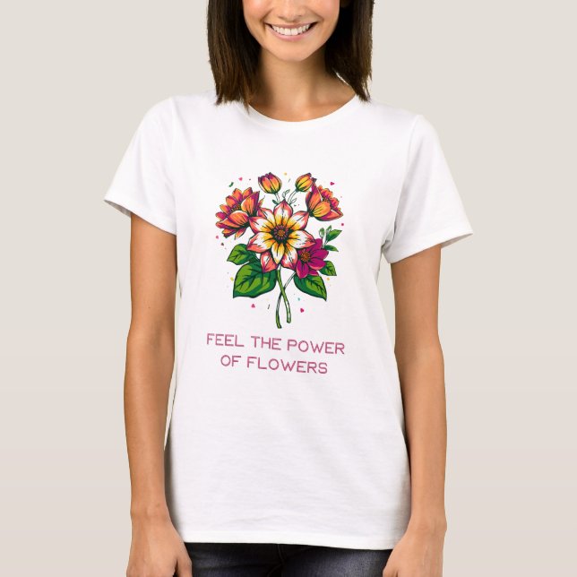 T-shirt Ressentez La Puissance Fleur (Devant)