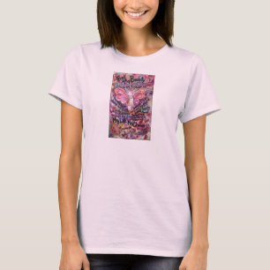 T-shirt Ressentez ma beauté Ange du cancer rose rose