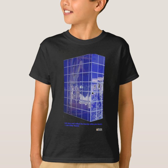 T-shirt Ressort chaud, AR BlueTile Reflection Cadeaux (Devant)