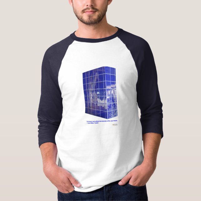 T-shirt Ressort chaud, AR BlueTile Reflection Cadeaux (Devant)
