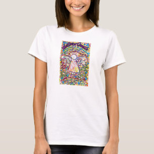 T-shirt Ressort Coeurs Cancer ne peut pas faire Ange T-shi