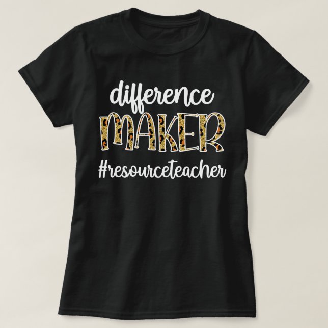 T-shirt Ressource de l'enseignant du générateur de différe (Design devant)