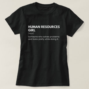 T-shirt Ressources Humaines Fille Funny Manager Dire