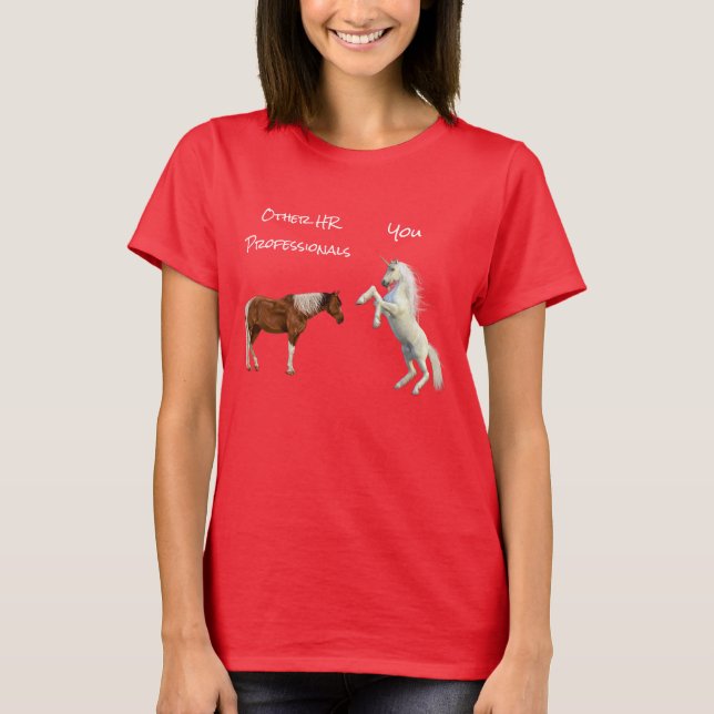 T-shirt Ressources humaines Unicorn Funny Cheval cadeau RH (Devant)
